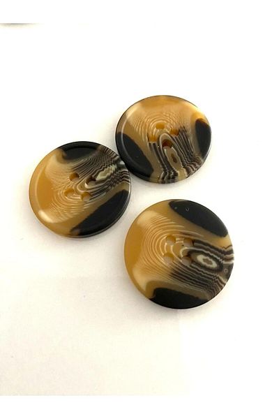 canan dizayn 25 MM COAT AND TRENCHCOT BUTTON MATTE BROWN-BEIGE (8 PIECES)