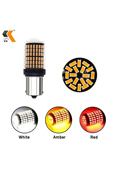 ERAKS CAR ACCESORIES Sinyal, Geri Vites, Stop Ampulü 144 Led Turuncu, Beyaz T...