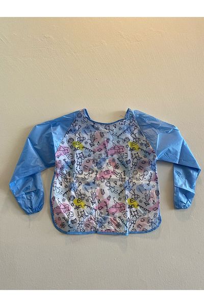 Nova Color Blue Student School Patterned Large Painting Apron