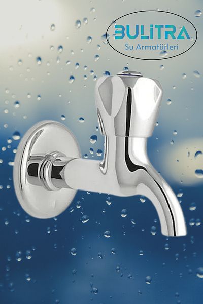 BULİTRA Su Armatürleri Spinning Top Short Tap Garden, Wash Basin, Kitchen, Bathroom Tap Brass Body