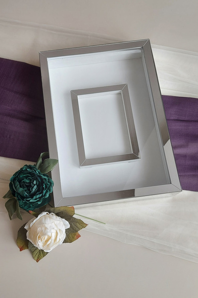 hobicehayaller 25x35 Cm Memory Frame with Photo Section!New Fashion Rose Boxes!Promise Engagement Flower Design!