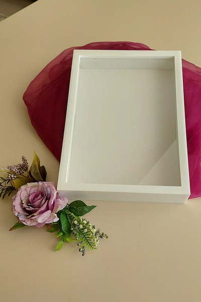 hobicehayaller إطار ذاكرة عميق مقاس 25 × 35 سم!صناديق الورد الموضة الجديدة!تصميم زهرة الخطوبة!