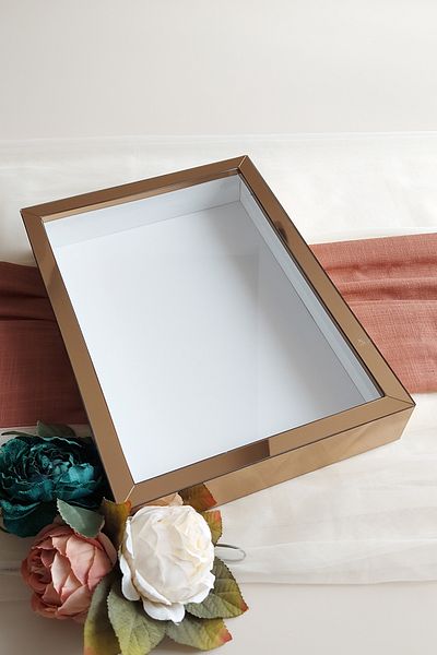 hobicehayaller 25x35 Cm Deep Memory Frame!New Fashion Rose Boxes!Engagement Flower Design!