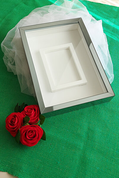 hobicehayaller Rama de memorie 25x35 cm cu sectiune foto! Noi cutii de trandafiri la modă! Design de flori de logodnă de promisiune!
