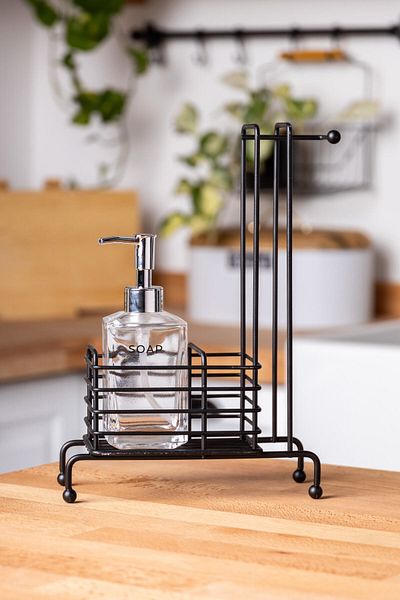 FH finehome Neva Μονός Διανομέας Υγρού Σαπουνιού με Βάση Μαύρο