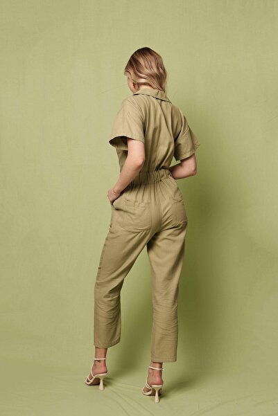 MYA Kadın Düğmeli Basic Tulum