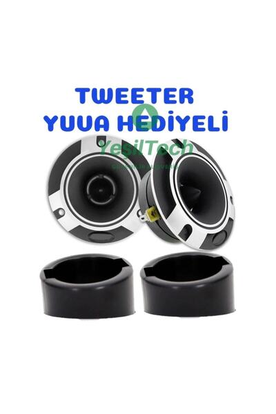 EXVOL Audiomax Araç Dome Tweeter 500w 10 Cm Amfi Uyumlu Profesyoneler Için Yuva