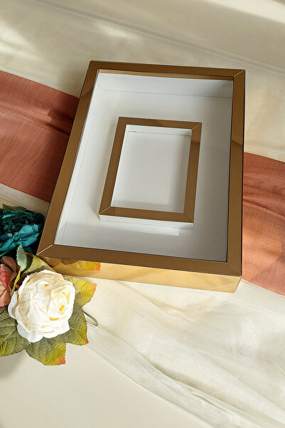 hobicehayaller 25x35 Cm Memory Frame with Photo Section!New Fashion Rose Boxes!Promise Engagement Flower Design!
