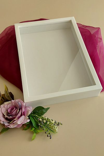 hobicehayaller Rama de memorie adâncă de 25x35 cm! Noi cutii de trandafiri la modă! Design de flori de logodnă!