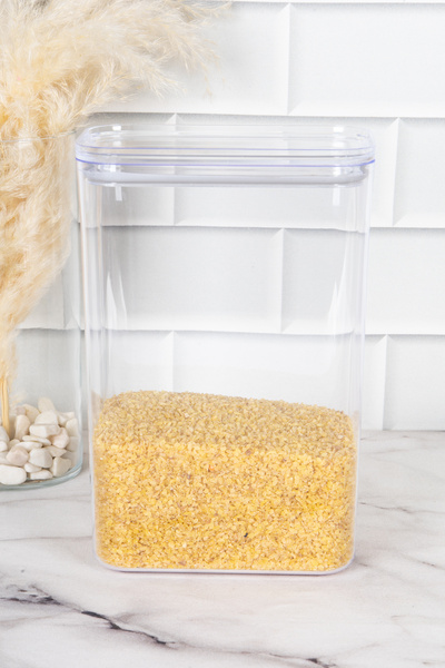 DNS HOME 3 Pieces Vacuum Storage Container with Lid Supply Set Pulses Set Storage Box Organizer 3000 ml