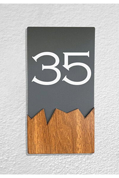 Dekokonsept Vertical Plexi Wood Detailed Uv Printed Apartment Apartment Hotel...