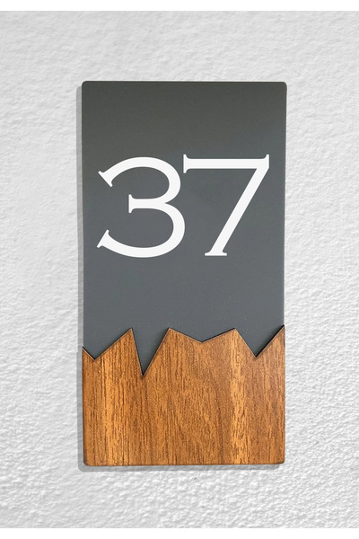Dekokonsept Vertical Plexi Wood Detailed Uv Printed Apartment Apartment Hotel...