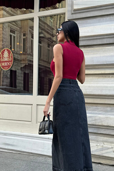 Bipantolon Dámská vínová halenka bez rukávů