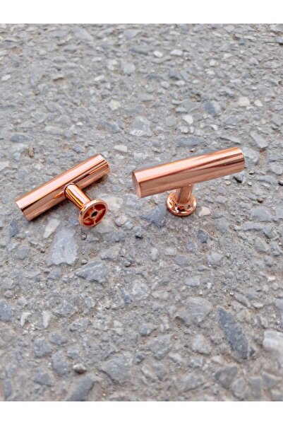 ARON (2 ADET) 4122 T BAR KULP (ROSE GOLD) 5CM ÇEKMECE TV ÜNİTE KONSOL ŞİFONYER MUTFAK DOLAP KAPAK KULPU