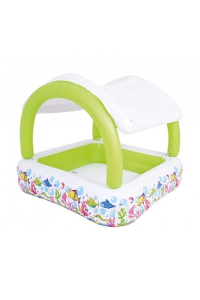 BYCEGU FAMILY SIZE INFLATABLE WITH SHADOW 2 BOGUMS SUMMER DAYS FUN WATER POOL 143 x 143 x123 cm 51016