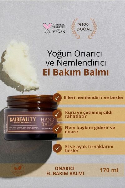 KAİBEAUTY Yoğun Nemlendirici Ve Onarıcı El Bakım Balmı (%100 DOĞAL İÇERİKLİ B...