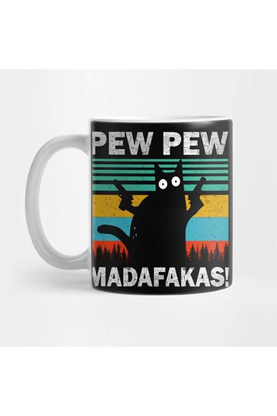 Pixxa Pew Pew Madafakas - Crazy Cat Mug