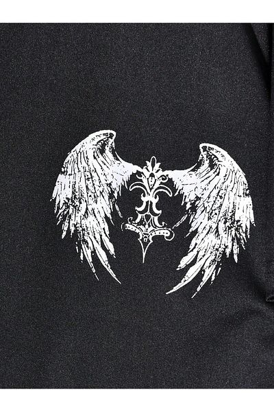 Jose Clothing Tricou cu mânecă scurtă unisex, cu mânecă scurtă, din bumbac organic, imprimat negru