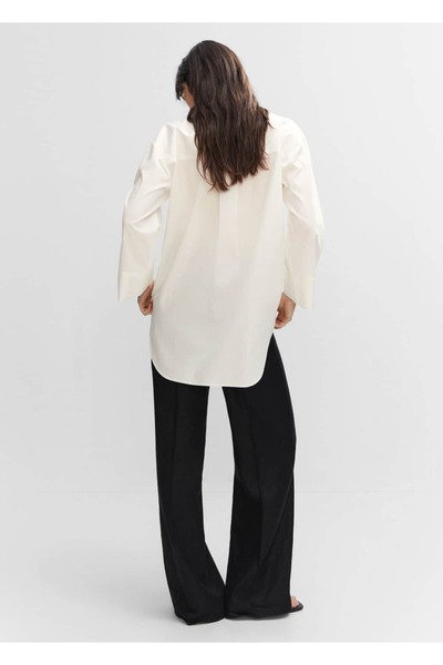 MANGO Woman Oversize V yaka bluz