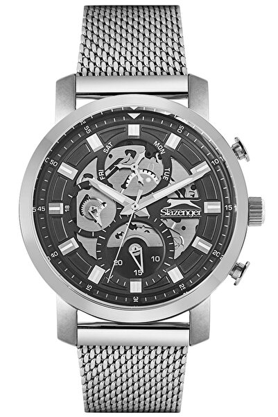 Slazenger SL.09.1797.2.06 - ساعة يد كوارتز رمادية اللون للرجال مقاس 45 ملم