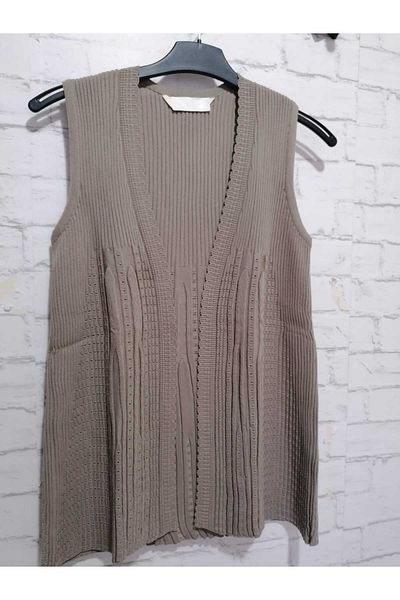 anne moda ankara A model, thin, no pockets, no buttons, with flounces, knitwear, vest
