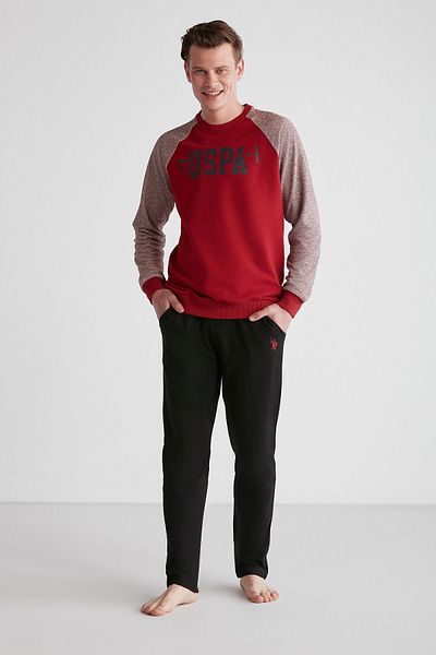 U.S. Polo Assn. ΒΑΣΗ. POLO ASSN. 18712 Σετ ανδρικές πιτζάμες με στρογγυλή λαιμόκοψη