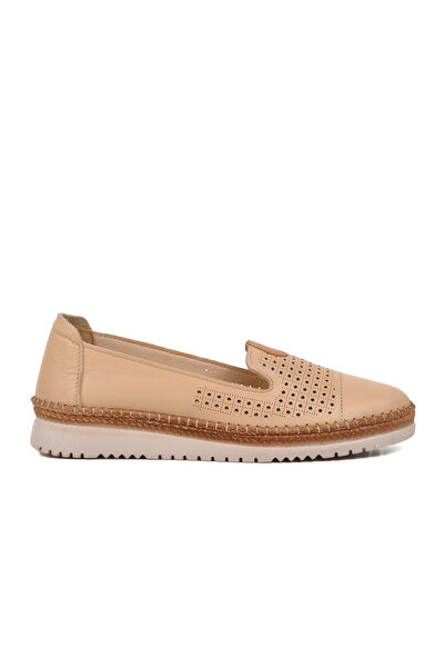 AYAKMOD Ayk-574.141 Pantofi casual de damă din piele naturală bej