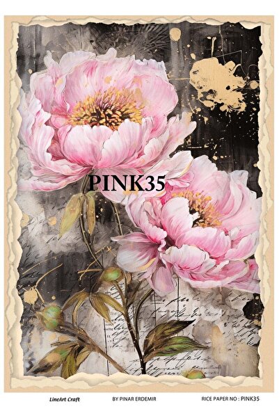 LİNEART Pirinç Dekopaj Kağıdı No:PINK35