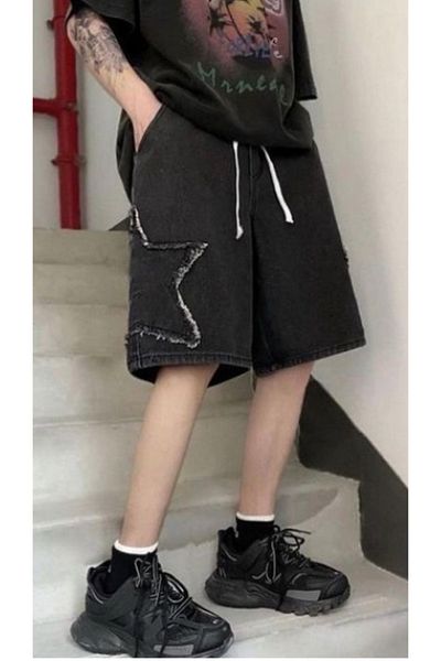 Köstebek Star Streetwear Casual Denim Jeans Shorts
