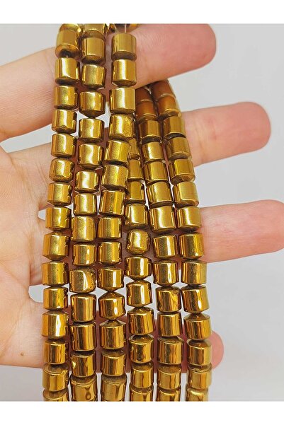 Yasamtohumu Niz perli od hematitnog kamena 6*6mm (48196)