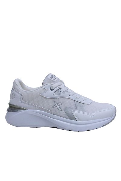 Kinetix White Silver Lace-up Running Sneakers Sports Shoes