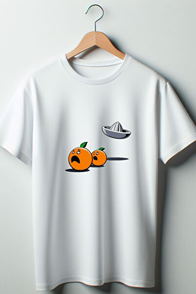 Vordevia Slatka narandžasta Štampano Štampano Oversize kroj T-shirt