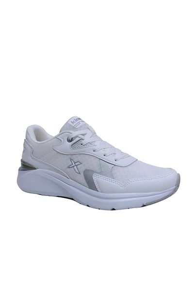 Kinetix White Silver Lace-up Running Sneakers Sports Shoes