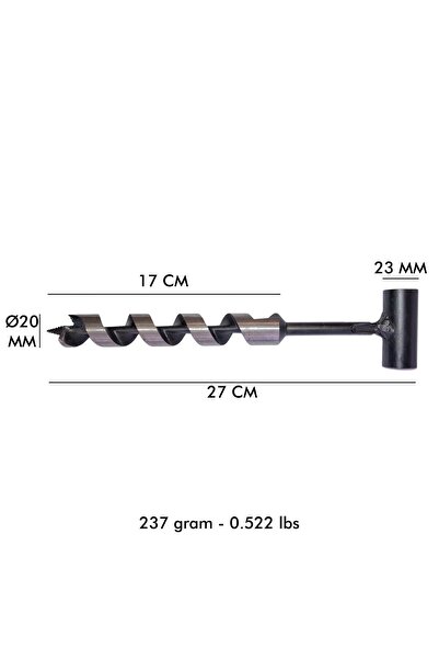 Kamp Ayısı ® Nordic™ Delme Çapı 20 Mm - Bushcraft Isveç El Burgusu Boyunduruk Isveç Ocağı Outdoor Kamp Ekipmanı