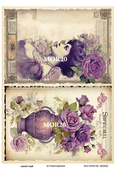 LİNEART ورق ديكوباج نحاسي رقم: MOR20