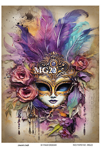LİNEART Mg22 Model Brass Decopage Paper