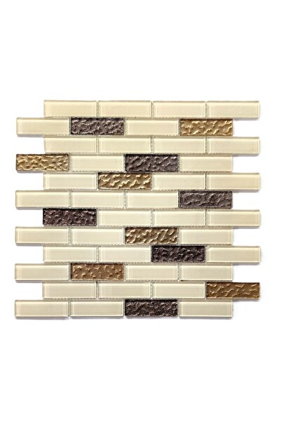 MozaiKristaL Mutfak Tezgah Arası 23x73x4 Mm Kristal Mozaik. ( 1 Koli = 1 M2 F...