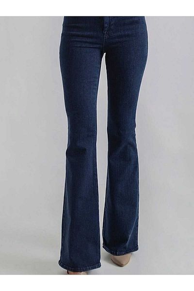 Tref Jeans Ngbutika&Geenzmanifacture Pantaloni evazați din lycra cu talie înaltă, fără decolorare