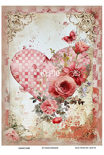LİNEART Brass Decopage Paper No:Klp10