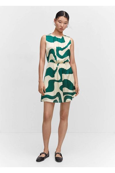 MANGO Woman Rochie plisată cu modele