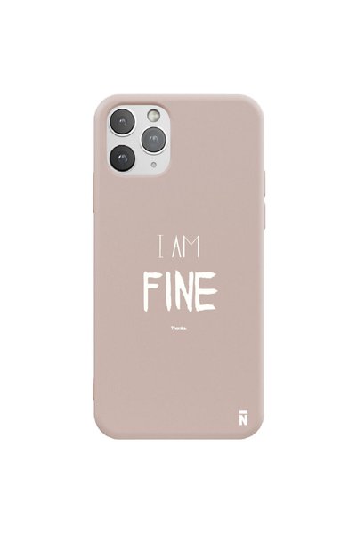 Casen iPhone 11 Pro Fine Design Powder Pink Color Silicone Phone Case