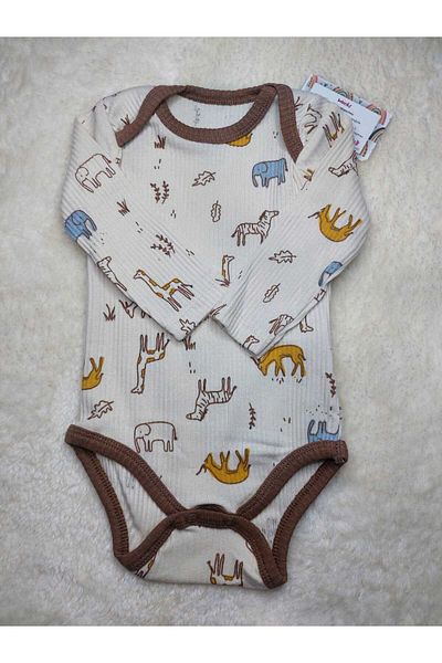 Necix's Elephant Patterned 3 Piece Bodysuit Set