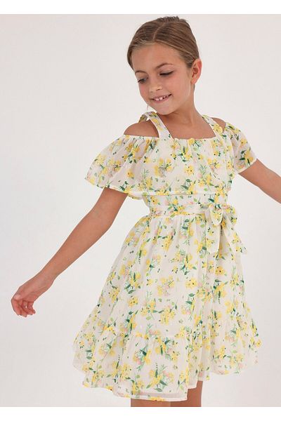 MAYORAL Girl's Summer Siphon Floral Dress 6913