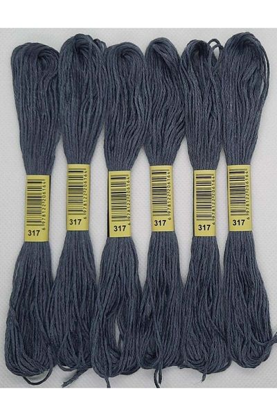 ALMİŞ 6 Pieces Single Color Etamine Cross Stitch Bracelet Brazilian Embroidery Thread 2-340