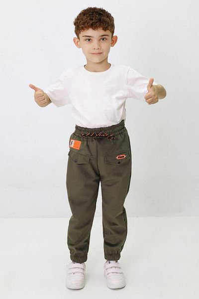 CANBİX Boy's Caped Embroidered Velvet Trousers
