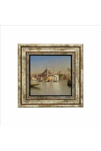 Sadrazam Eminönü New Moschee Imprimat Piatră Naturală Tablo 25x25 Krt-43