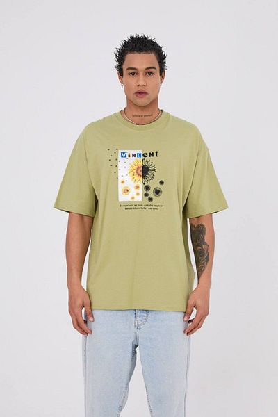Saw Urbanity Vincent Van Gogh "Complex Enchantment of Nature" Theme - Embroidery Oversize T-Shirt