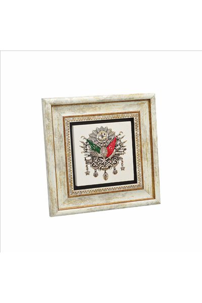 Sadrazam Tablou din piatra naturala imprimat cu stema otoman 20x20 Krt-85