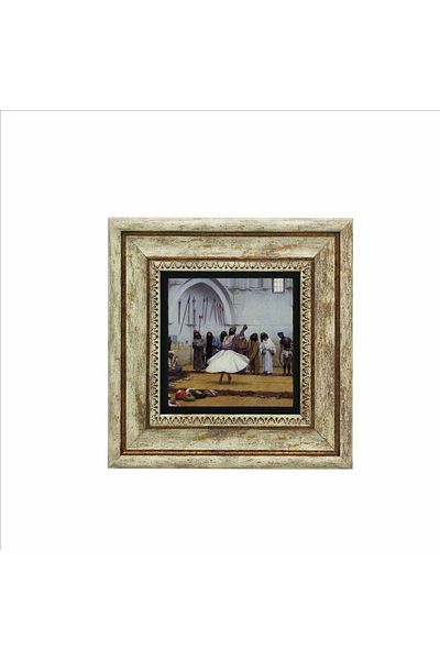 Sadrazam Semah Eden Dervishes (Jean-Léon Gérôme, 1895) Printed Natural Stone Painting (20Cmx20Cm)(Krt-137)