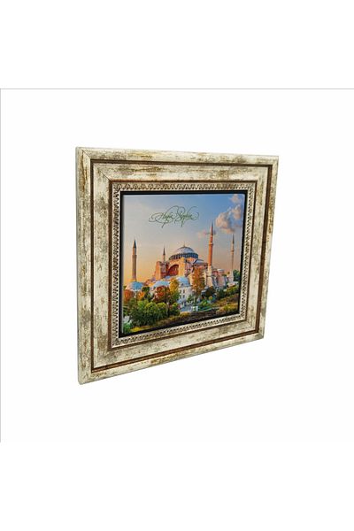 Sadrazam Moscheea Hagia Sofia Pictură imprimată cu piatră naturală 25x25 Krt-1